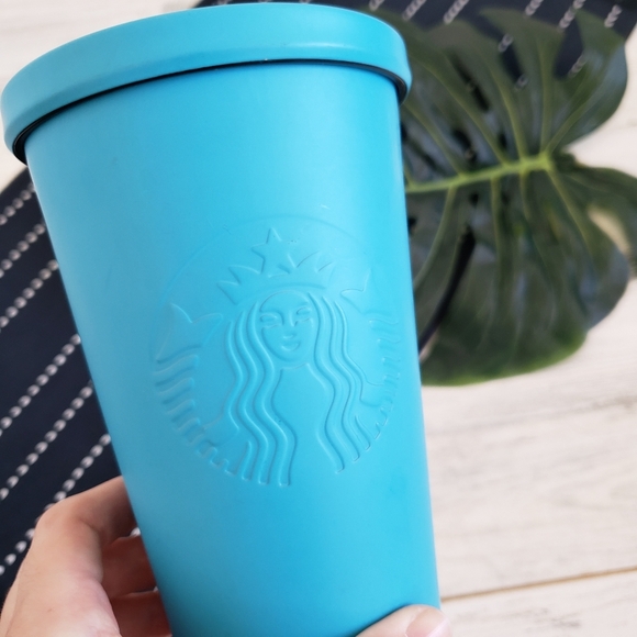 Starbucks| 16 Oz Grande Blue Stainless Steel Tumblr No Straw - Picture 2 of 8
